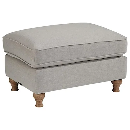 Rose Hill Ottoman with Turned Legs
